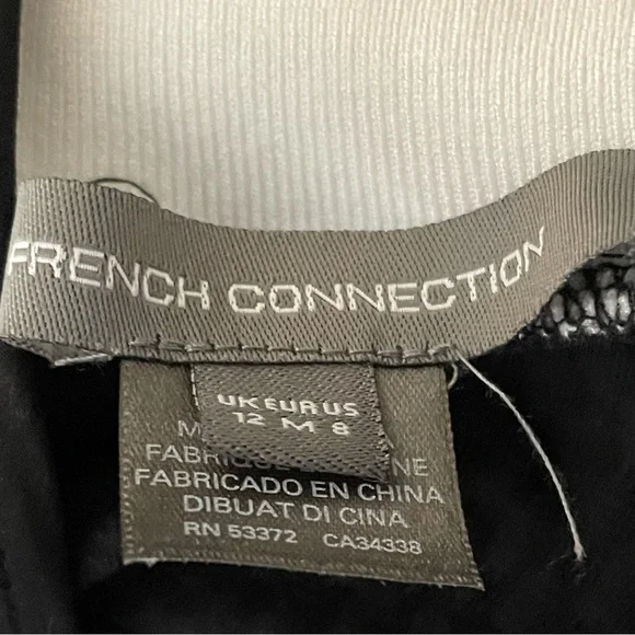 #334, French Connection Elegant Black and White Women's Dress, size 8 - Picture 3 of 3